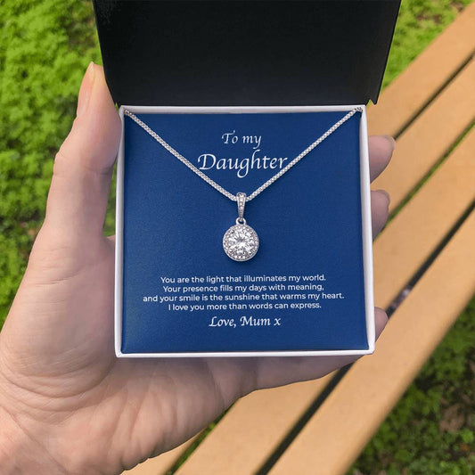 To My Daughter Infinite Love Necklace