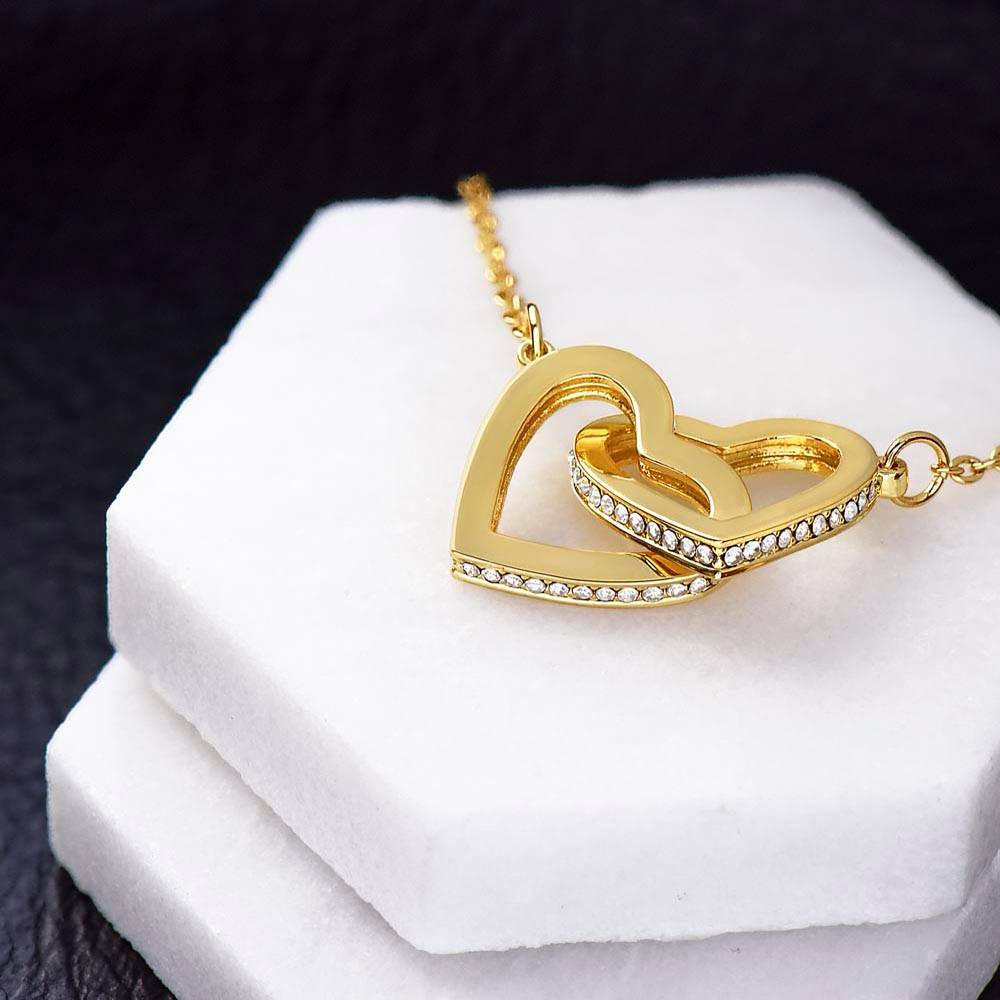 To My Wife Interlocking Hearts Necklace